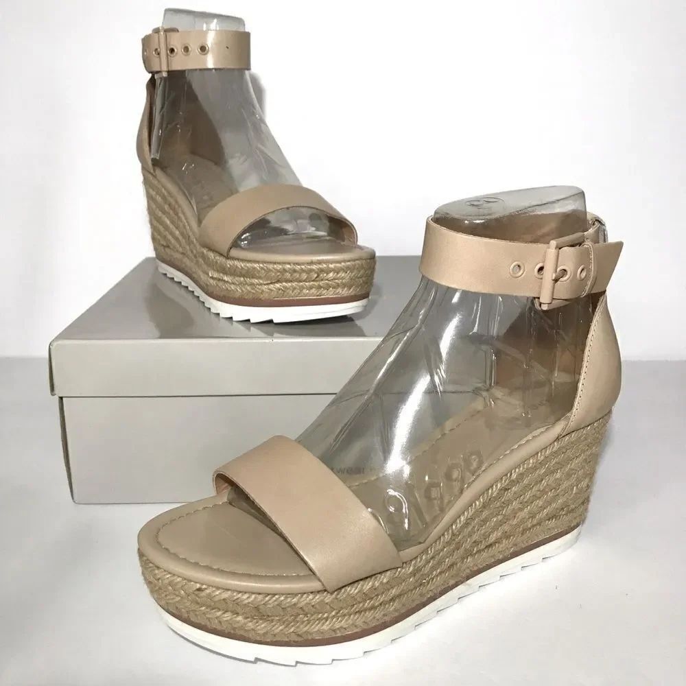 Marc Fisher Zako Leather Espadrille Sandals